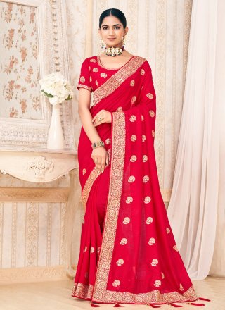 Shops Two Tone Vichitra Silk Saree With Fancy Thread & Zari Work, Indian Saree, Party Were Saree, Embroidery Saree, Ethnic Were, Bollywood Saree