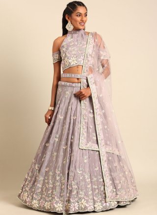 Royal Mauve Georgette Lehenga Choli