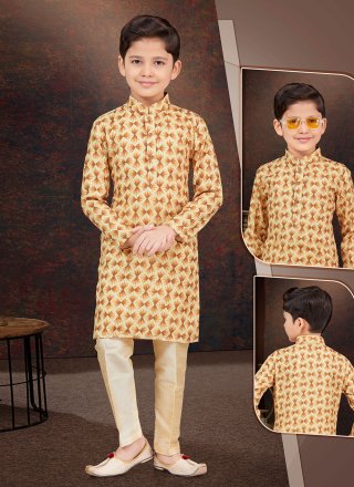 Royal Yellow Rayon Kurta Pyjama