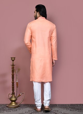 Rust Cotton Kurta Pyjama