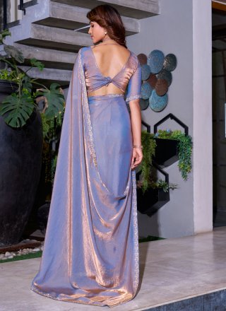 Satin Silk Traditional Saree with Cut Dana and Swarovski Work