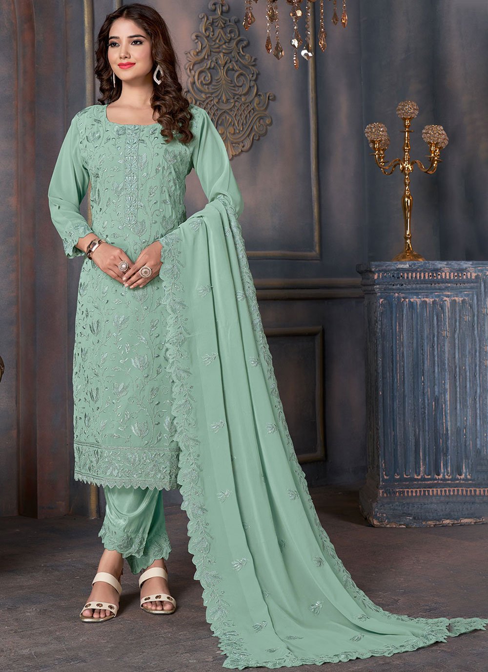 Sea green hotsell colour punjabi suit