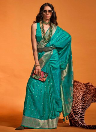 Sami Katan Meena Jal Silk Saree With Zari Work. – fab-persona