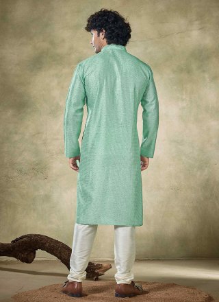 Sea Green Viscose Kurta Pyjama