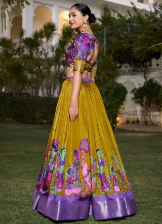 Sensible Mustard Pure Dola Lehenga Choli