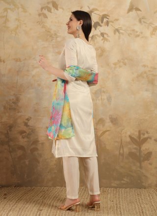 Shimmer Pant Style Suit In Beige