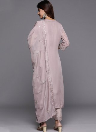 Silk Blend Trendy Suit In Pink