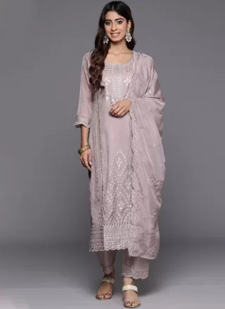 Silk Blend Trendy Suit In Pink