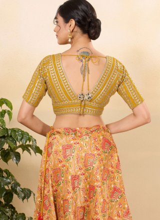 Silk Blouse In Mustard