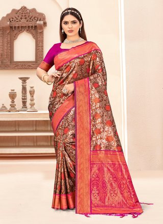 Silk Classic Sari In Purple