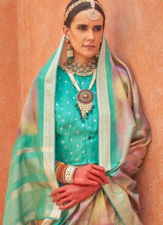 Silk Classic Sari with Foil Print Work