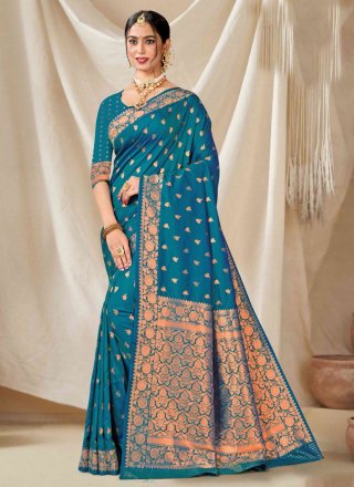 Silk Designer Saree In Blue