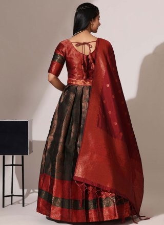 Silk Lehenga Choli In Brown