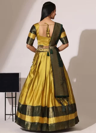 Silk Lehenga Choli In Mustard