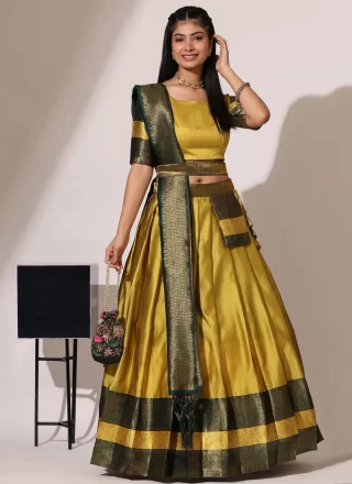 Silk Lehenga Choli In Mustard