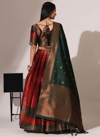 Silk Lehenga Choli In Red