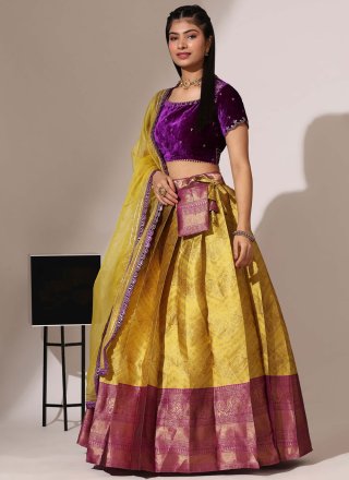 Silk Lehenga Choli In Yellow