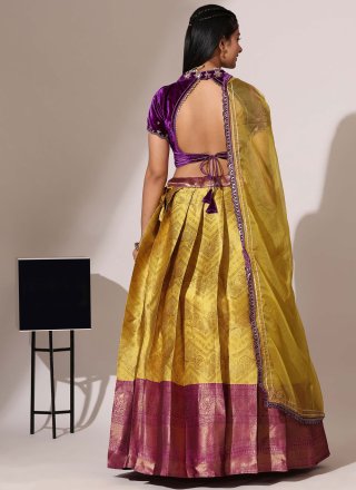 Silk Lehenga Choli In Yellow