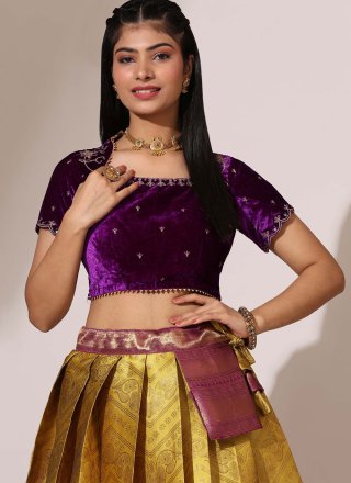Silk Lehenga Choli In Yellow