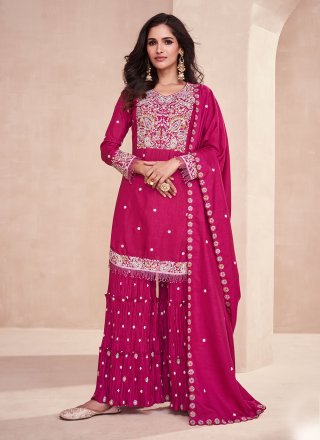 A Gleaming Shade Of Pink Cotton Night Suit