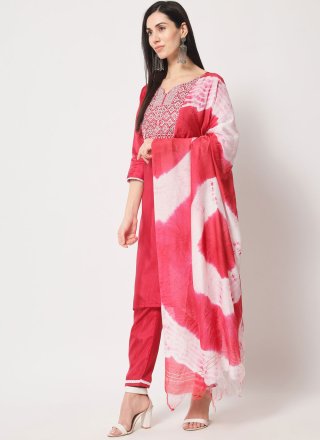Silk Salwar Suit In Pink