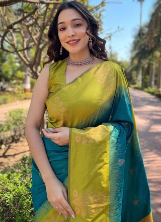 Silk Traditional Saree In Rama