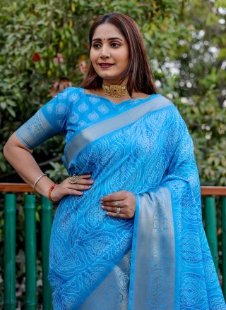 Silk Trendy Saree In Blue