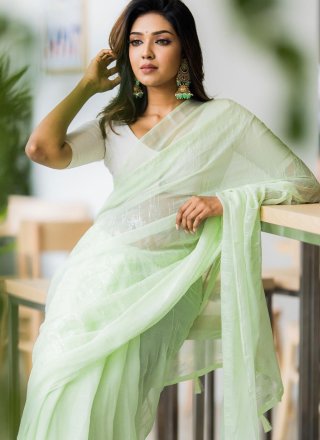 Silk Trendy Saree In Green