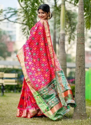Silk Trendy Saree In Red
