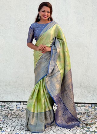Silk Trendy Saree with Woven Work
