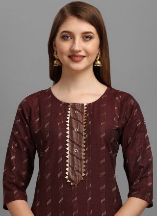 Soft Cotton Party Wear Kurti with Print Work