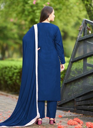 Sophisticated Black Art Silk Salwar Suit