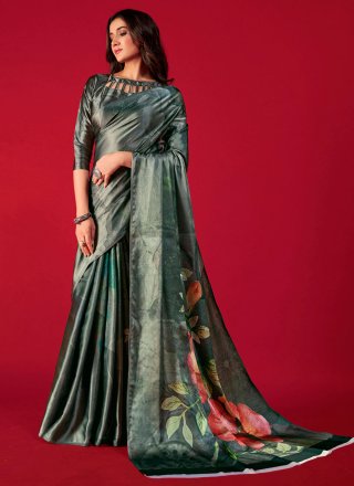 Specialised Green Pure Crepe Classic Sari