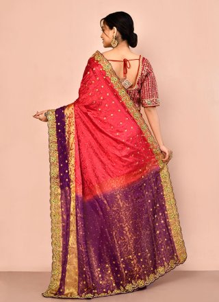 Stupendous Rust Kanjivaram Silk Trendy Saree