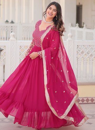 Swanky Rani Faux Georgette  Designer Gown