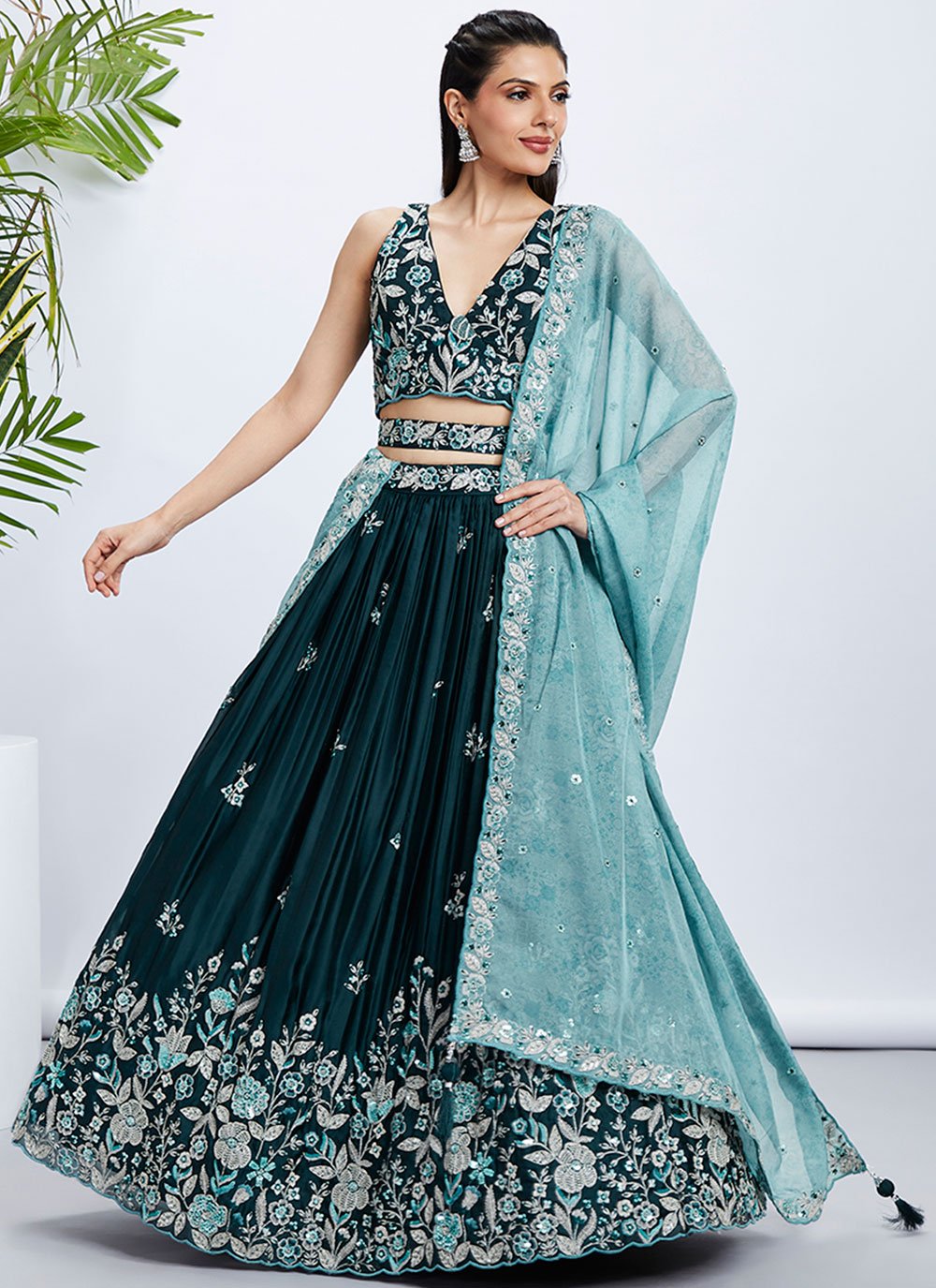 Pure silk ghagra choli hotsell