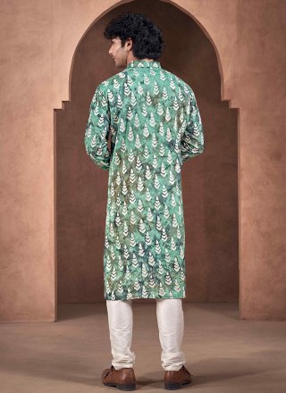 Teal Viscose Kurta Pyjama