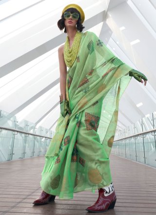 Tissue Classic Sari In Green