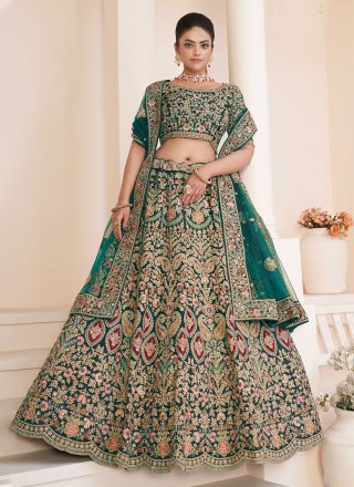 Buy Off White Silk Floral Patch and Lace Work Lehenga Choli for Ceremonial  Online -