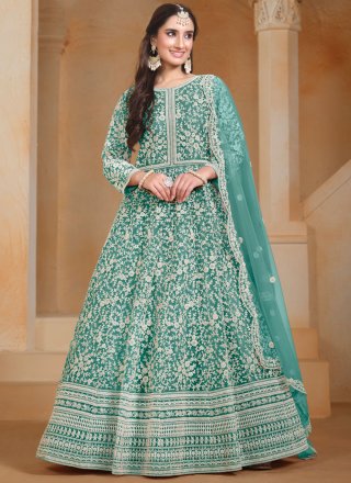 Turquoise Net Gown