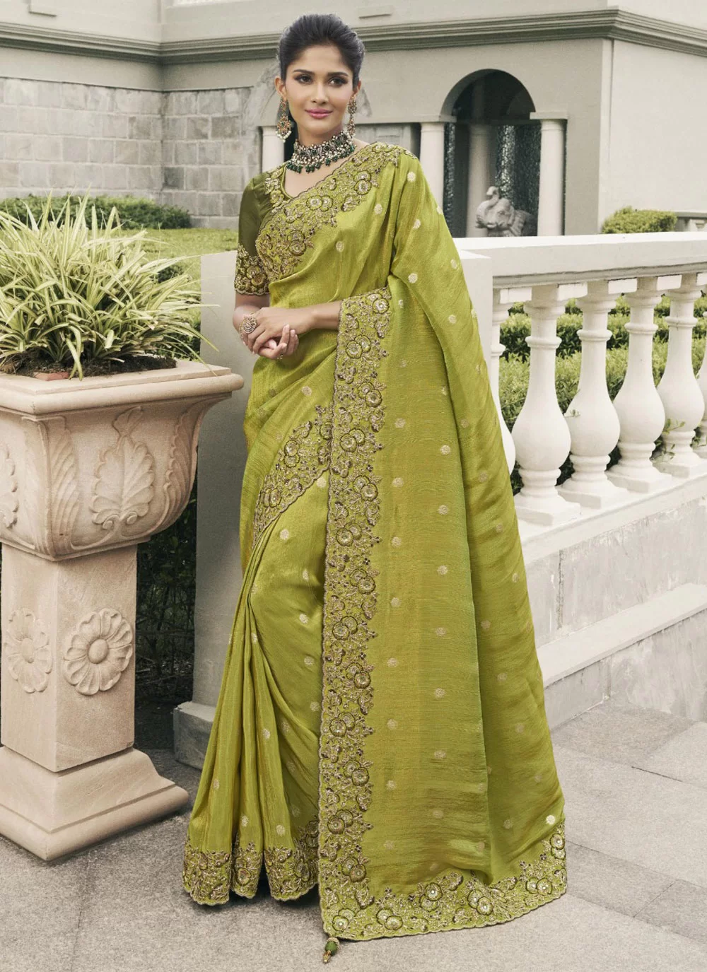 Green Wedding Sarees Green Wedding Saris and Green Wedding Sarees Online Shopping