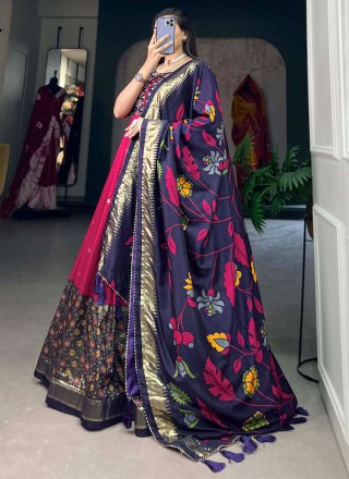 Tussar Silk Gown In Pink