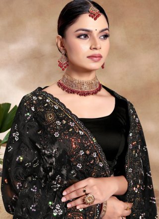 Vibrant Black JIMMY CHU Classic Sari