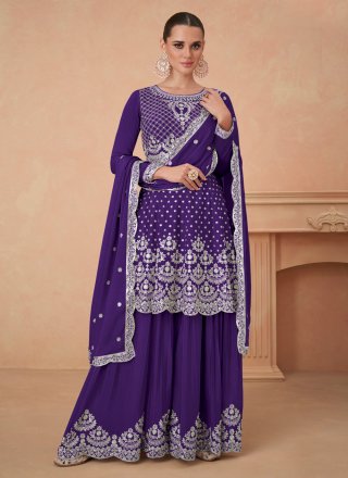 Violet Chinon Readymade Salwar Suit