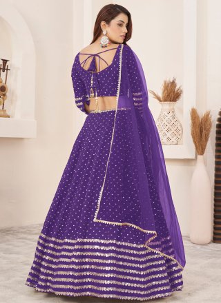 Violet Georgette Lehenga Choli