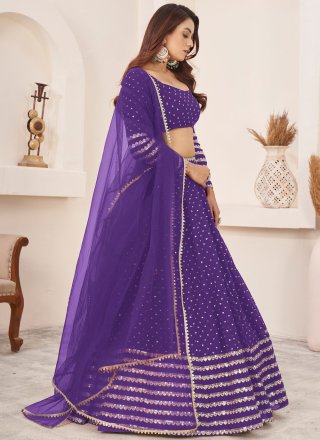 Violet Georgette Lehenga Choli