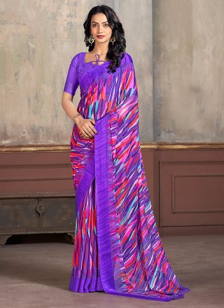 Violet Ombre Saree – House Of Jamoti