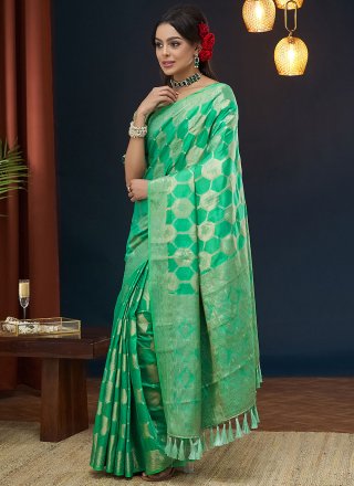 Viscose Designer Saree with Weaving Work