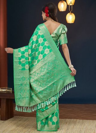 Viscose Designer Saree with Weaving Work