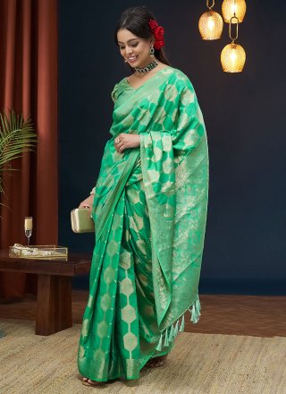 Viscose Designer Saree with Weaving Work